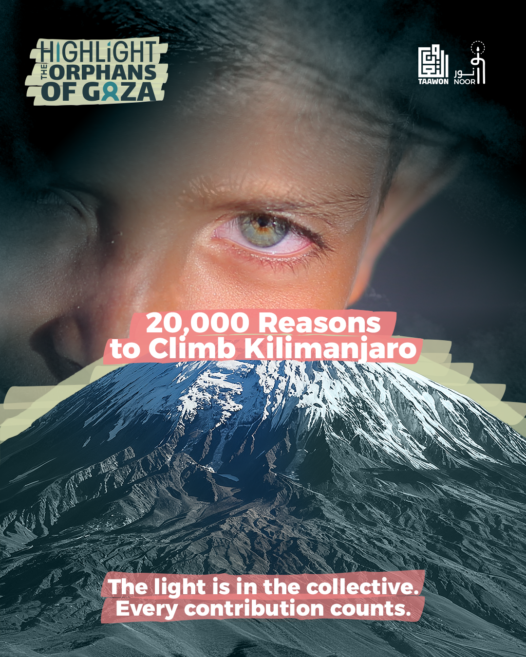 Highlight the Children of Gaza — Kilimanjaro campaign
